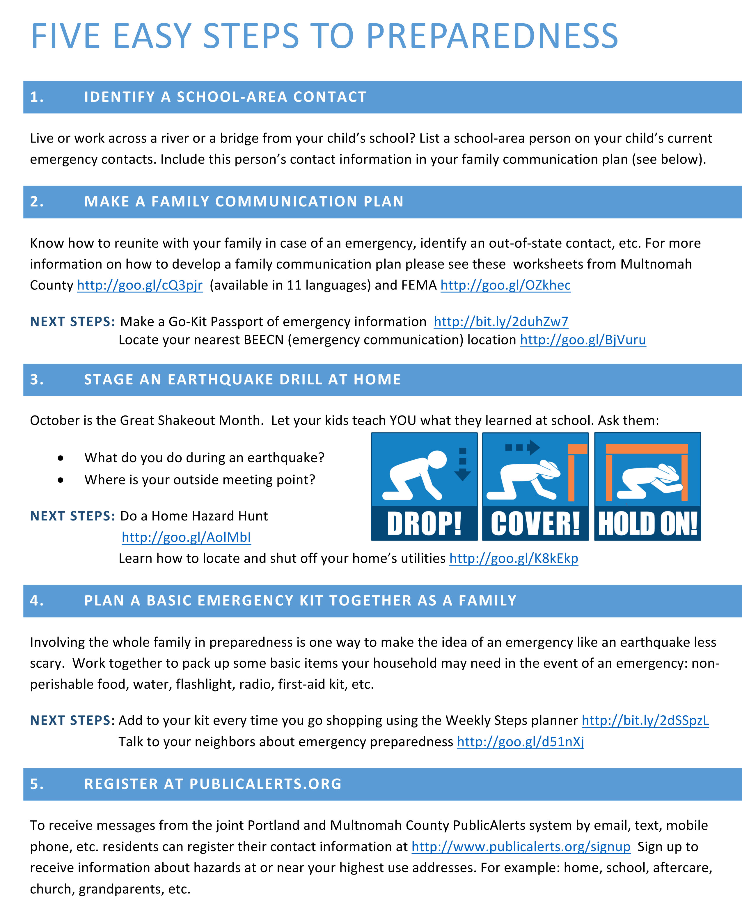 Microsoft Word - FIVE EASY Steps to preparedness.docx