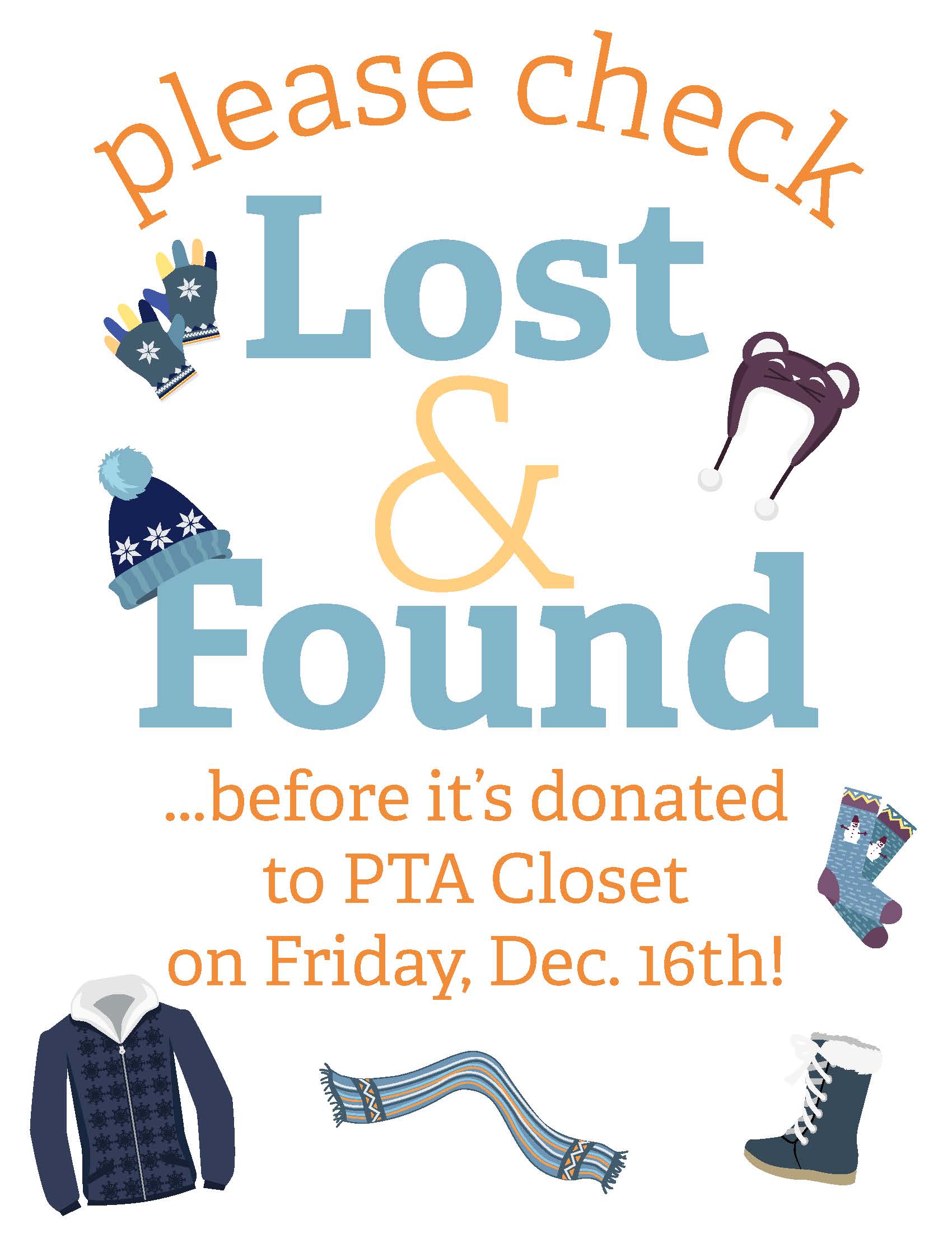 Its Lost And Found Cleanout Time Richmond Elementary Pta