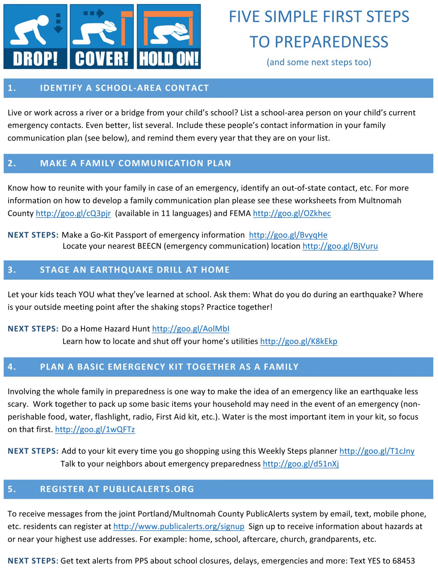Microsoft Word - FIVE SIMPLE FIRST STEPS to preparedness.docx